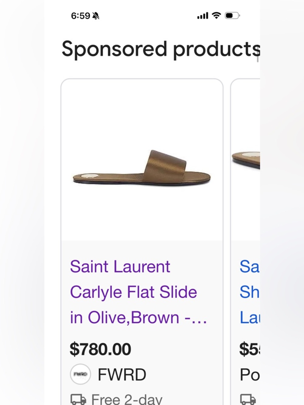 Saint Laurent Metallic Bronze Slide Sandals! NWT - Picture 5 of 5
